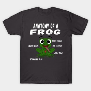 Anatomy of a frog. Valentine frog day T-Shirt